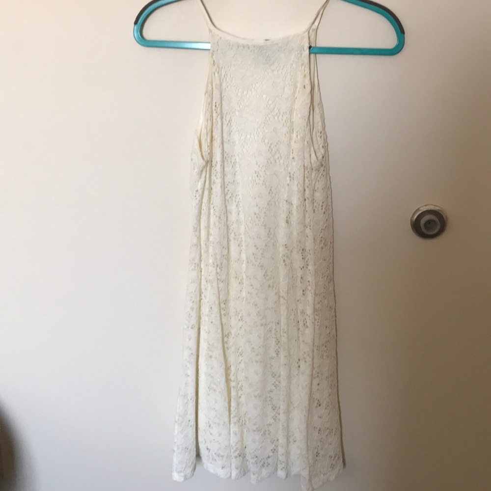 Flowery white dress